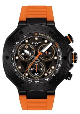 Produktbild von Tissot T-Race Chronograph 45 mm Schweizer Quarz-Uhr mit schwarzem Zifferblatt