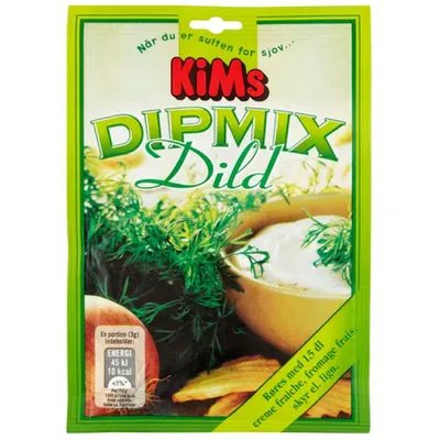 Produktbild von KIMs Dipmix Dild 14g – Dressingpulver mit Dill für cremige Dips & Dressings