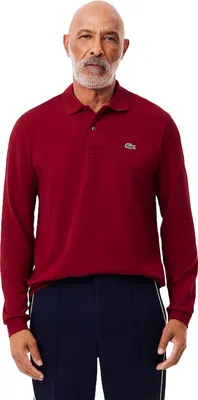 Produktbild von Lacoste Polo weite Passform rot einfarbig Baumwolle