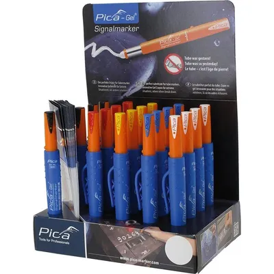 Produktbild von Pica Gel Signalmarker - weiß + blau + gelb + rot + schwarz - 20 Stück
