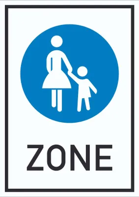 Produktbild von Schild Fußgängerzone A4 (210x297mm)