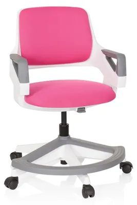 Produktbild von hjh OFFICE Kinderdrehstuhl KID FLEX Schreibtischstuhl für Kinder höhenverstellbar mit Armlehnen Stoff