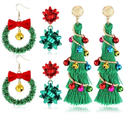 Image de Boucles d'oreilles de Noël créatives pour femmes