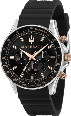 Produktbild von MASERATI Uhr CHRONOGRAPH Edelstahl/Silikon schwarz