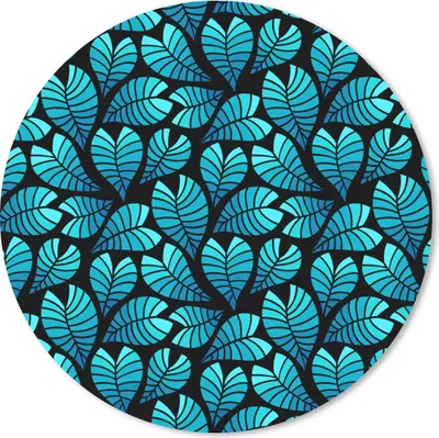 Produktbild von MuchoWow® Mauspad Mousepad Dschungel - Blau - Blatt - Pflanzen - Muster 30x30 cm - Mousepads - Maus Mat - Pad - Mausunterlage - Tischunterlage - Schreibtischmatten