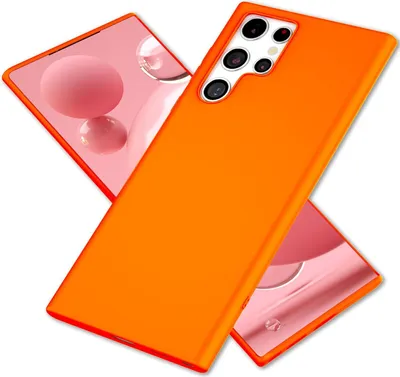 Produktbild von NALIA Bunte Neon Silikonhülle für Samsung Galaxy S22 Ultra Orange