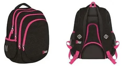 Imagen del producto de Mochila de 4 compartimentos, color negro con brillo - ST-MAJEWSKI