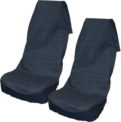 Produktbild von 2x XL Werkstattschoner Auto Sitzschoner Sitzbezug Werkstattbezug Jeans Stoff