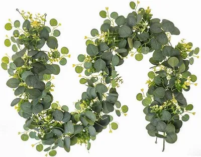 Immagine prodotto di Ghirlanda decorativa in eucalipto da 1,8 m per matrimoni e decorazioni da tavola