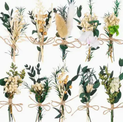 Produktbild von 10 Bündel Trockenblumenstrauß, Trockenblume, Getrocknete Blumenstrauss, Trockenblumen, Getrocknete Blumen Trockenblumen Grün