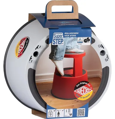 Produktbild von Rollhocker SuperStep Kunststoff lichtgrau - Banderolenverpackung