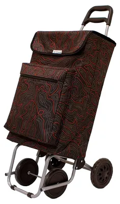Produktbild von Einkaufstrolley Einkaufswagen Rollwagen - Abnehmbarer Beutel - 48 Liter - Schwarz - Mit 4 Rädern