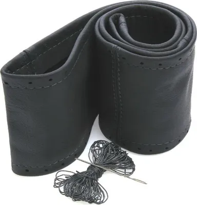 Produktbild von Lenkradbezug Lenkradhülle Lenkradschoner Echt Leder Farbe Grau Ø 37-39 / 10,5 cm