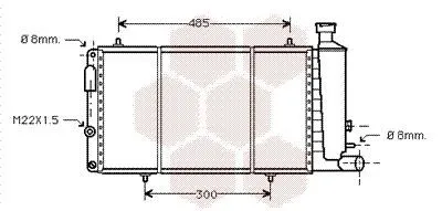 Produktbild von VAN WEZEL 09002034 Kühler Motorkühlung