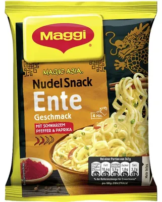 Zdjęcie produktu dla Maggi Magic Asia Noodle Snack o smaku kaczki makaron instant 62g