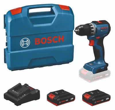 Immagine prodotto di Trapano avvitatore a batteria Bosch GSR18V-52, 2 batterie GBA 18V 2,0 Ah in valigetta a L