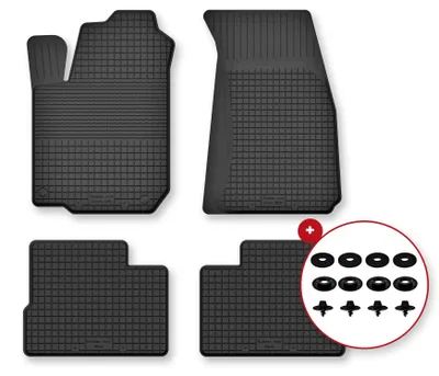 Zdjęcie produktu dla Dywaniki gumowe do Mitsubishi Outlander I 2001-2006 (SUV) – 4 szt., czarne, dobierane – Wielganizator Semi-Universal