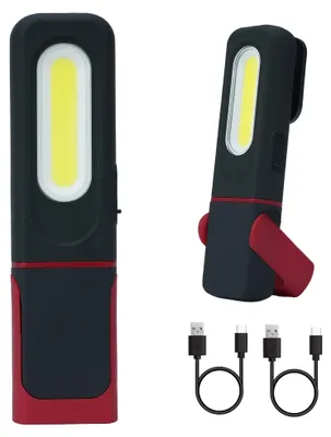 Produktbild von Wiederaufladbare Magnetische LED Arbeitslichter - Set aus 2 - Ideal für Werkstatt und Camping
