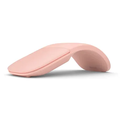 Productafbeelding van Microsoft Surface Arc, geschikt voor zowel rechtshandigen als linkshandigen, BlueTrack-technologie, Bluetooth, 1000 DPI, roze