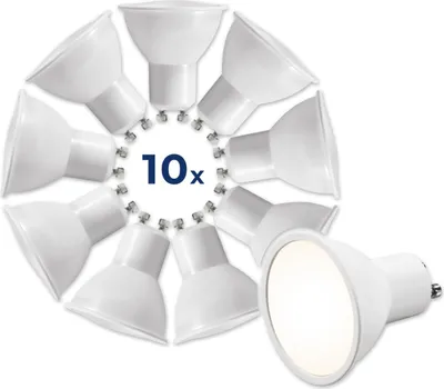 Produktbild von McShine - LED Strahler GU10 Neutralweiß | MS-60 | LED-Leuchtmittel 6W, 510lm 4000K Abstrahlwinkel 120° PAR16 LED Lampe ersetzt 50W Halogen Leuchtmittel, 10 Stück