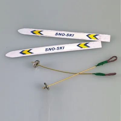 Produktbild von Miniatur Skiset 9 cm 4 - teilig