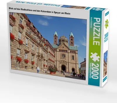 Produktbild von CALVENDO Puzzle Blick auf das Stadtschloss und den Kaiserdom in Speyer am Rhein | 2000 Teile Lege-Größe 90x67cm Foto-Puzzle für glückliche Stunden
