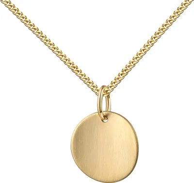 Produktbild von Kleiner-Goldanhänger rund 750 Kettenanhänger Gold für Damen. Mit Kette 60 cm