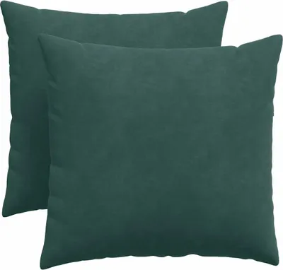 Immagine prodotto di vidaXL Cuscino per divano 2 pezzi verde scuro 50 x 50 cm in tessuto a coste