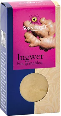 Image de Sonnentor 465050, Poudre d'épices, 35 g, Gingembre, 304 kcal, 1278 kJ, 2,4 g