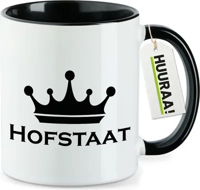 Produktbild von Huuraa Kaffeetasse Hofstaat Schützenfest 330ml Schwarz Keramik Kaffeebecher Geschenkidee