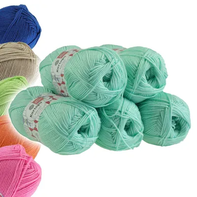 5x100g Strickgarn Kartopu BABY ONE mintgrün