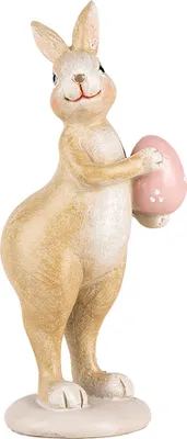 Produktbild von Clayre & Eef Dekorationsfigur Kaninchen 13 cm Beige Kunststoff