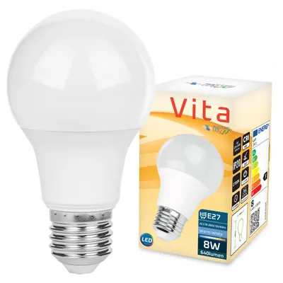 Produktbild von MasterLED LED Lampe – E27 A60 – 8W – 2700K Warmweiß – 640 lm – 240° – SMD 2835 – 230V
