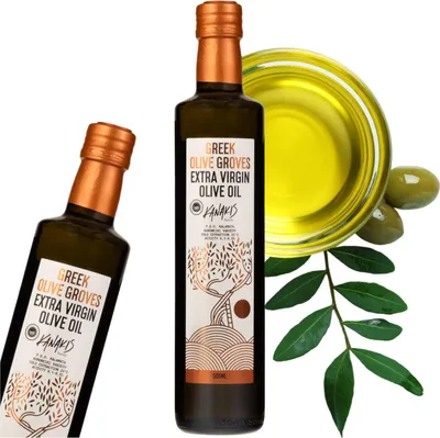 Produktbild von Kanakis | Olivenöl 500 ML - Kaltgepresst - Fruchtiger Duft - Aus Griechenland - EV Classic - Natives Olivenöl Extra - milder Geschmack - Glasflasche