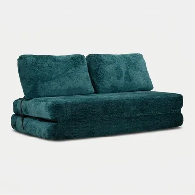 Produktbild von 2-Sitzer Schlafsofa aus Bouclé-Stoff Faster - Dunkel Grün