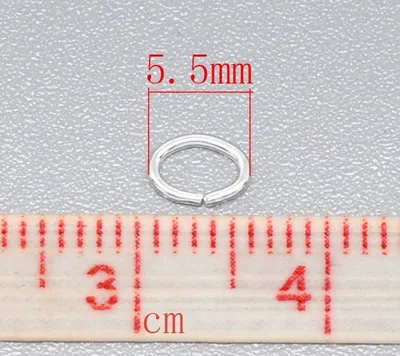 100 Verbindungsringe, Biegeringe, Binderinge 5,5x4 mm silbern