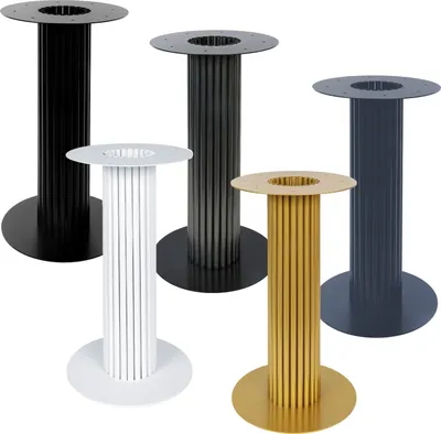 Produktbild von Magnetic Mobel Metall Tischfuß Rund [ Schwarz ] 40x72 cm Tisch Esstisch Tischbein Gold Schwarz Weiß
