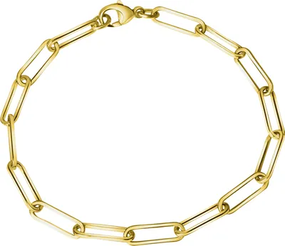 Produktbild von V Armband 925/- Sterlingsilber Gliederarmband glanz vergoldet 21 cm