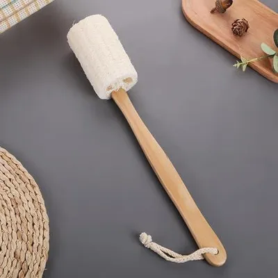 Produktbild von Luffa-Rückenbürste für die Dusche mit langem Griff, Körperbürste, Duschkörperbürste, Rückenschrubber und Badeschwamm