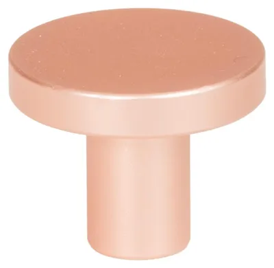 Produktbild von Möbelknopf 25 mm – Roségold/Kupfer, matt, Aluminium, rund – inkl. Montageschraube (1 Stück)