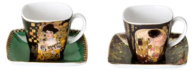 Produktbild von 2er Set Gustav Klimt Espressotassen Der Kuss + Adele Bloch-Bauer Goebel