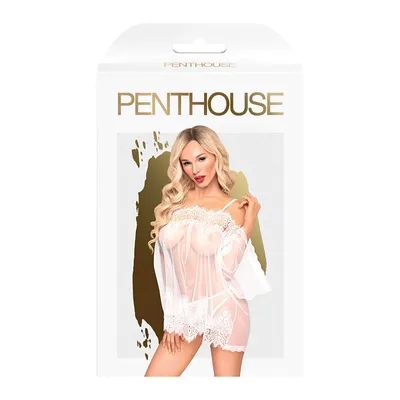 Productafbeelding van PENTHOUSE - Lip Smacker Chemise Wit - S/M