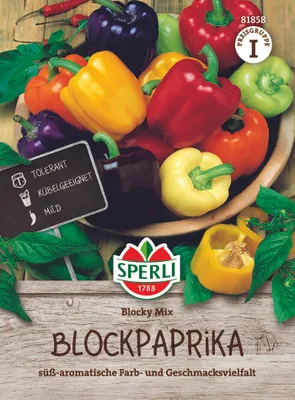 Produktbild von SPERLI Paprikasamen Blocky Mix F1 Capsicum annuum 7 Pflanzen