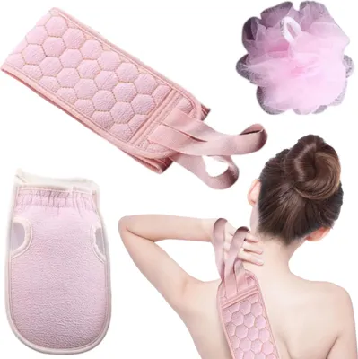 Immagine prodotto di Soffione doccia - Set da bagno a tre pezzi - Rosa