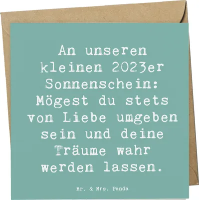 Produktbild von Mr. & Mrs. Panda Grußkarte Spruch 2023 Geburtstagstraum - Meeresbrise - Geschenk, Happy Birthday, Geburtstag, Geburtstagsdekoration, Geburtsjahr, Glückwunsch, Alter