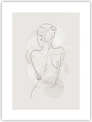 Produktbild von Poster - Poster ohne Rahmen - Frau Rücken Rücken - 30x40 cm - Wand Bild - Wanddeko - Wandbilder - Kunstposter - Wandposter - Bilder - Kunstdruck - Wanddekoration - Wandbild - P2XPA30x40-5090