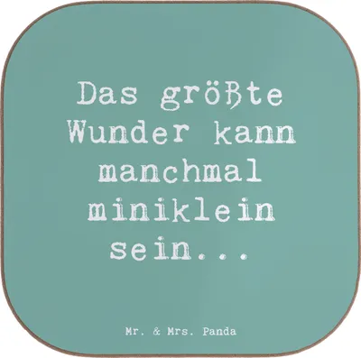 Produktbild von Mr. & Mrs. Panda Untersetzer für Gläser Spruch Wunder Entdecken - Meeresbrise - Geschenk, Coaster, Stimmung, Glücksmomente, Gefühl, Tischuntersetzer, Tischschoner, Zitat