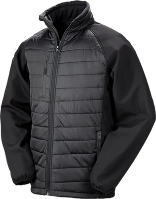 Produktbild von Result R237X | Herren Black Compass Softshell Jacket - Farbe: Black/Black - Größe: L