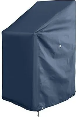 Produktbild von Abdeckung für Gartenstühle - Schutzhülle Gartenstuhl - Schutzhaube Stapelstühle - Abdeckhülle Klappstühle, Hochlehner - Premium Abdeckplane aus hochwertigem Oxford Polyester Schwarz Gartenmöbel-Schutzhüllen