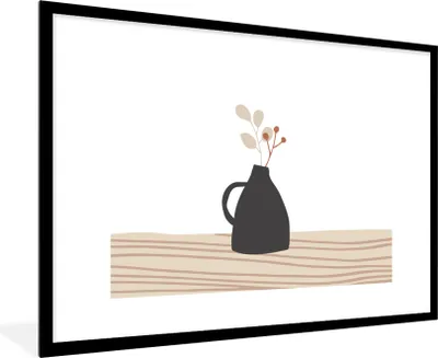 Produktbild von MuchoWow® Gerahmtes Poster Sommer - Blume - Schwarz 90x60 cm - Poster mit Schwarzem Bilderrahmen Wandposter Rahmen Foto Bilder - Wanddekoration - Fotos